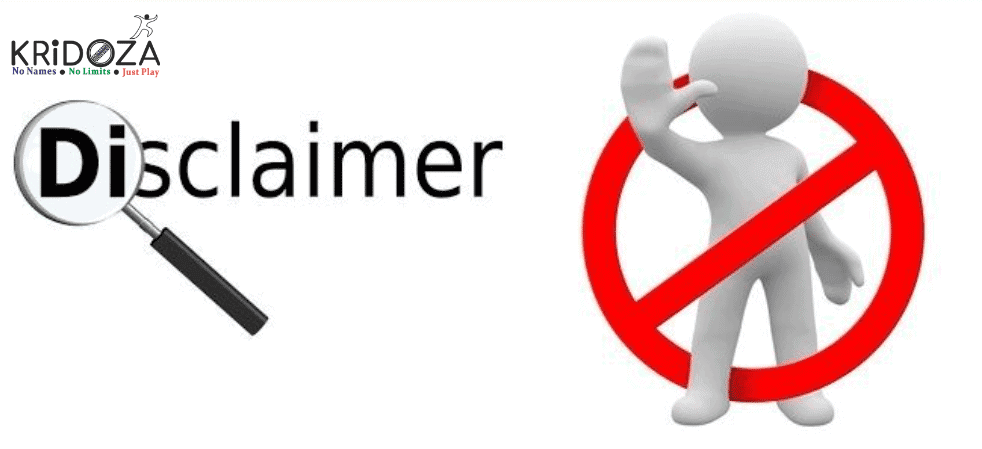 Kridoza Disclaimer